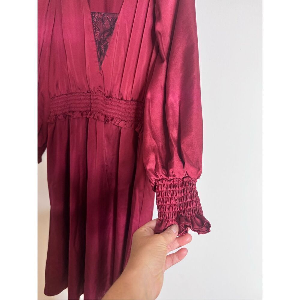 Eloquii Elements Red Smocked Waist Midi Dress Sz … - image 4